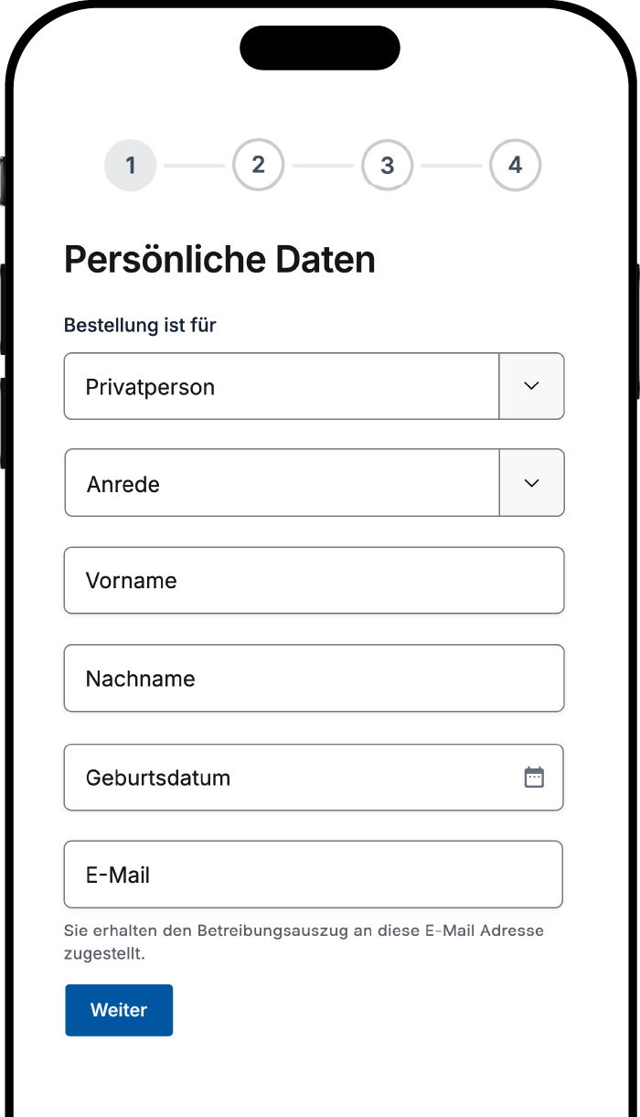 Smartphone mit Identitätsdokument