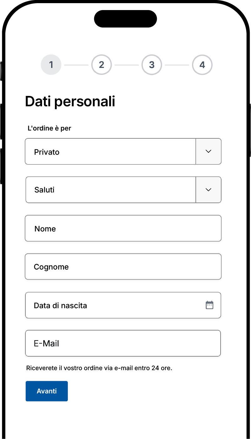 Smartphone con documento d'identità